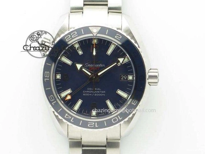 0521 Planet Ocean 45.5mm Big Blue Real Ceramic VSF 1:1 Best Edition on Blue Rubber Strap A8906 Super Clone Unique 7896